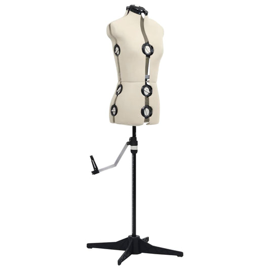 Schneiderpuppe Verstellbar Weiblich Creme S Größe 33-40, vidaXL, 2