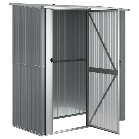 Geräteschuppen, Gerätehaus, Gartenschrank Wetterfest, Gerätehaus metall, Outdoor schrank, Verzinkter Stahl, Grau, vidaXL, 2