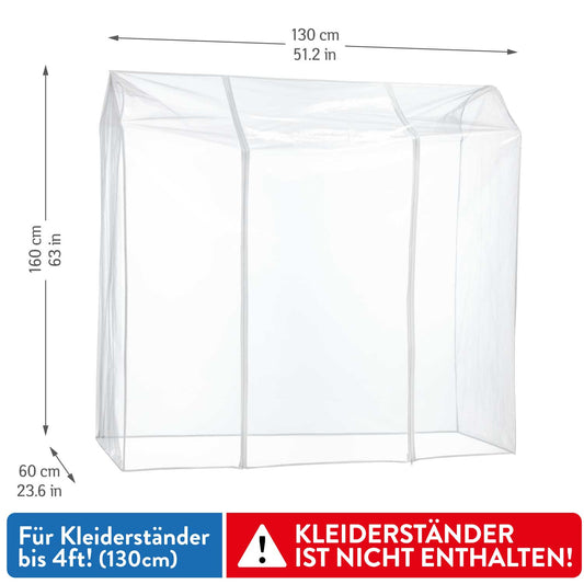 Abdeckung Kleiderständer, Schutzhülle für Kleiderständer, 2 Reißverschlüssen, 130x60x160cm, Tatkraft Anwalt, 5