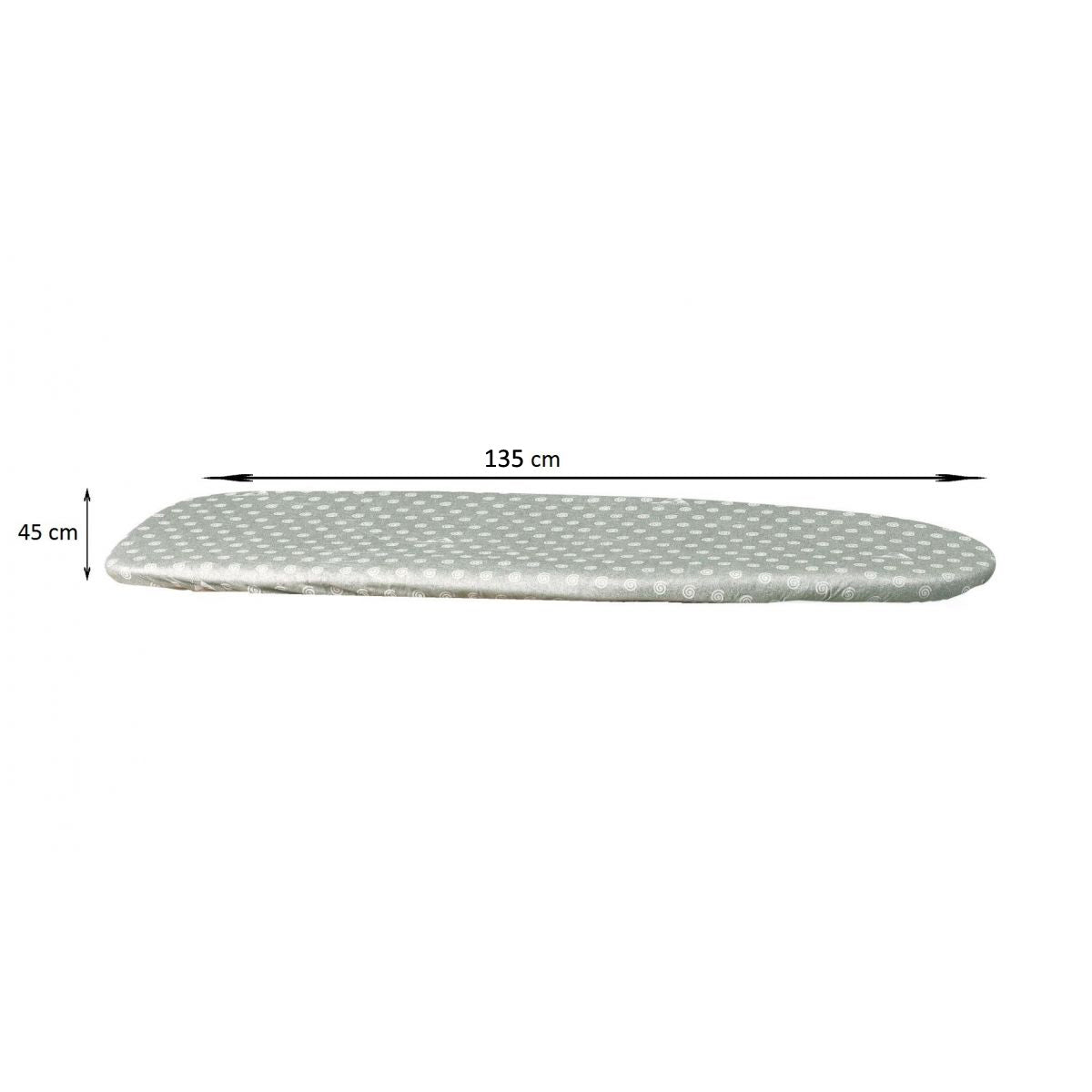 Bügelbrettbezug, 135 x 45 cm, Ersatz von Futter 100% Baumwolle, aluminisiert für thermische Beständigkeit, Grüne, ARIT FODERA, 2