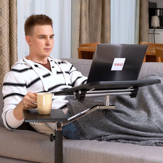 Laptoptisch, Laptoptisch Höhenverstellbar, Laptoptisch Bett, Laptoptisch Sofa, Laptoptisch mit Rollen, Tatkraft Joy, 11new