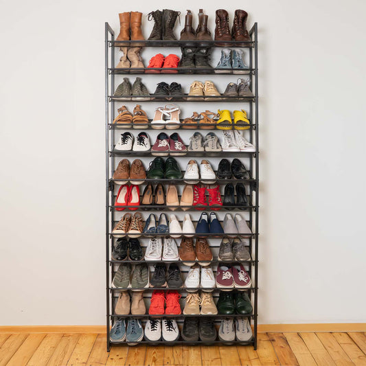 Schuhregal, 12 Ablagen, Schuhregal Schmal, Schuhregal Metall, Tatkraft Eiffel, schuhregal kaufen, 2