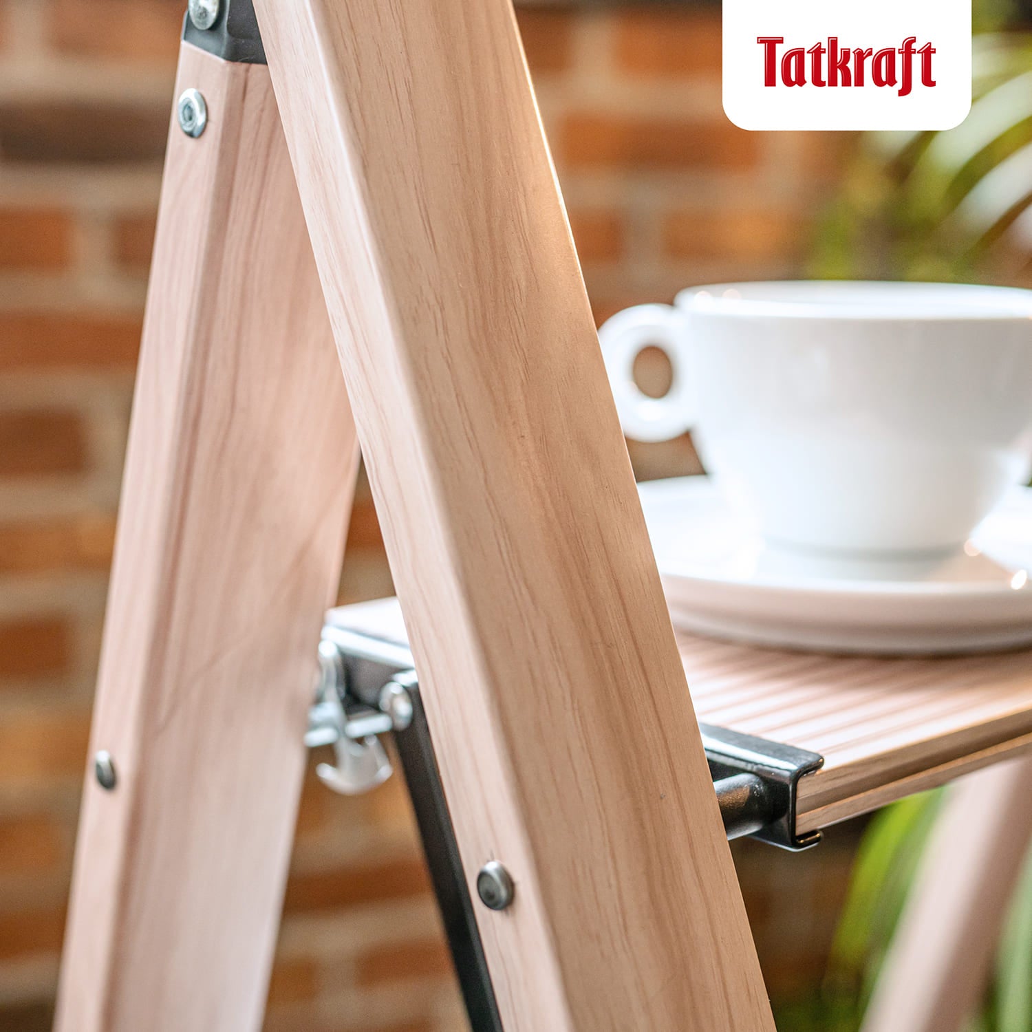 Trittleiter, Stehleiter mit podest, stehleiter 3 stufen, stehleiter, holzleiter - Tatkraft Up