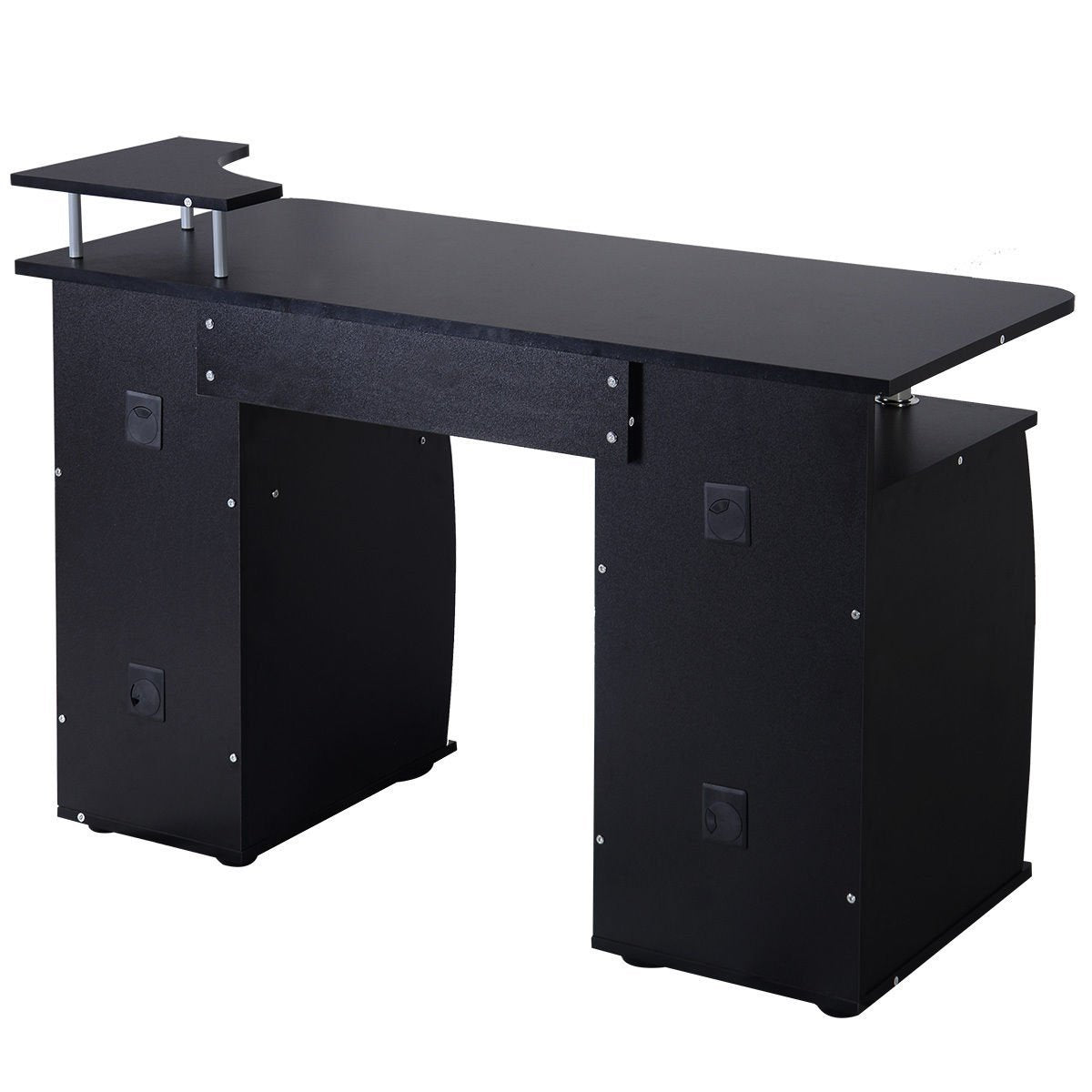 Costway - Schreibtisch Computertisch Bürotisch PC Tisch mit Druckerablage,Tastaturauszug-black