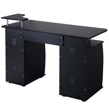 Costway - Schreibtisch Computertisch Bürotisch PC Tisch mit Druckerablage,Tastaturauszug-black