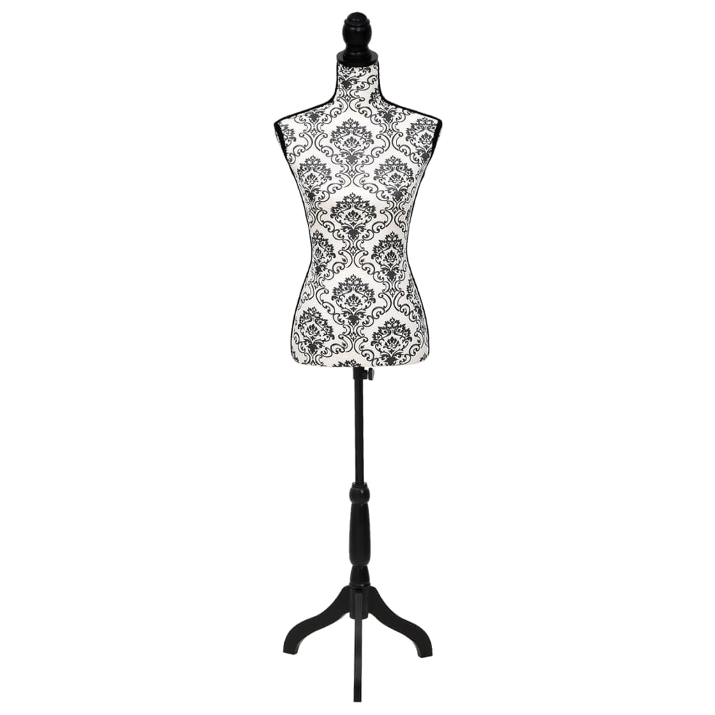 Damenbüste Schneiderpuppe Torso Schwarz Weiß, vidaXL, 2