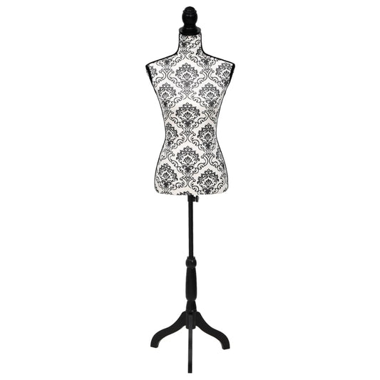 Damenbüste Schneiderpuppe Torso Schwarz Weiß, vidaXL, 2