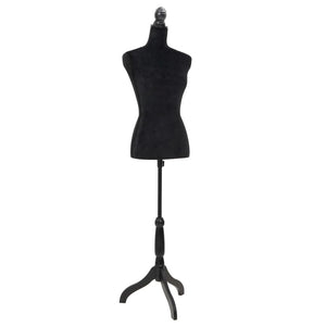 Damenbüste Schneiderpuppe Büste Torso Angezogen Mannequin Schwarz, vidaXL, 1