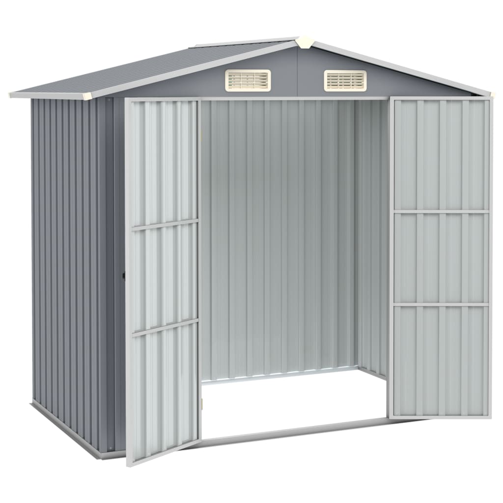 Geräteschuppen, Gartenschrank Wetterfest, Gerätehaus, Gerätehaus metall, Outdoor schrank, Verzinkter Stahl, vidaXL, 2