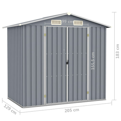 Geräteschuppen, Gartenschrank Wetterfest, Gerätehaus, Gerätehaus metall, Outdoor schrank, Verzinkter Stahl, vidaXL, 6