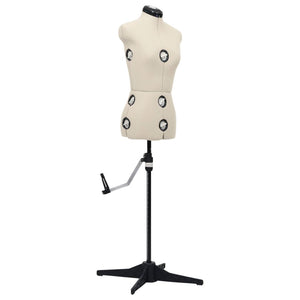 Schneiderpuppe Verstellbar Weiblich Creme S Größe 33-40, vidaXL, 1
