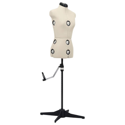Schneiderpuppe Verstellbar Weiblich Creme S Größe 33-40, vidaXL, 1