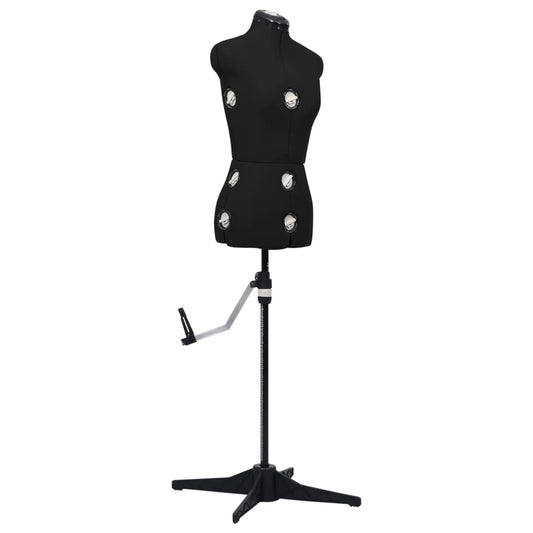 Schneiderpuppe Verstellbar Weiblich Schwarz S Größe 33-40, vidaXL, 1