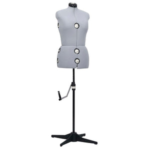 Schneiderpuppe Verstellbar Weiblich Grau M Größe 40-46, vidaXL, 1