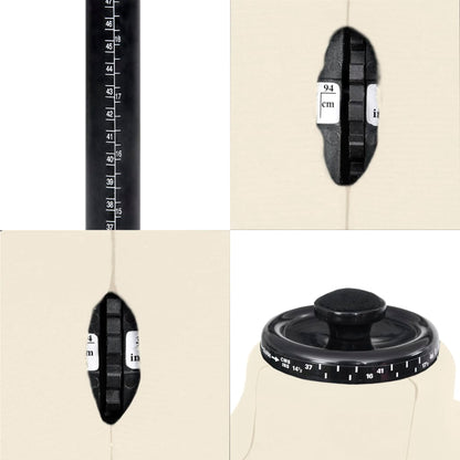 Schneiderpuppe Verstellbar Männlich Creme Größe 37-45, vidaXL, 6