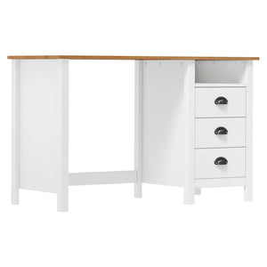 vidaXL - Schreibtisch Hill mit 3 Schubladen 120x50x74 cm Kiefernholz