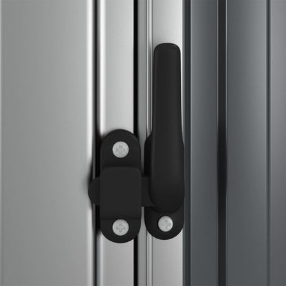 Geräteschuppen, Gerätehaus, Gartenschrank Wetterfest, Gerätehaus metall, Outdoor schrank, Verzinkter Stahl, Grau, vidaXL, 4