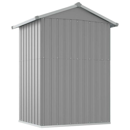 Geräteschuppen, Gerätehaus, Gartenschrank Wetterfest, Gerätehaus metall, Outdoor schrank, Verzinkter Stahl, Grau, vidaXL, 4