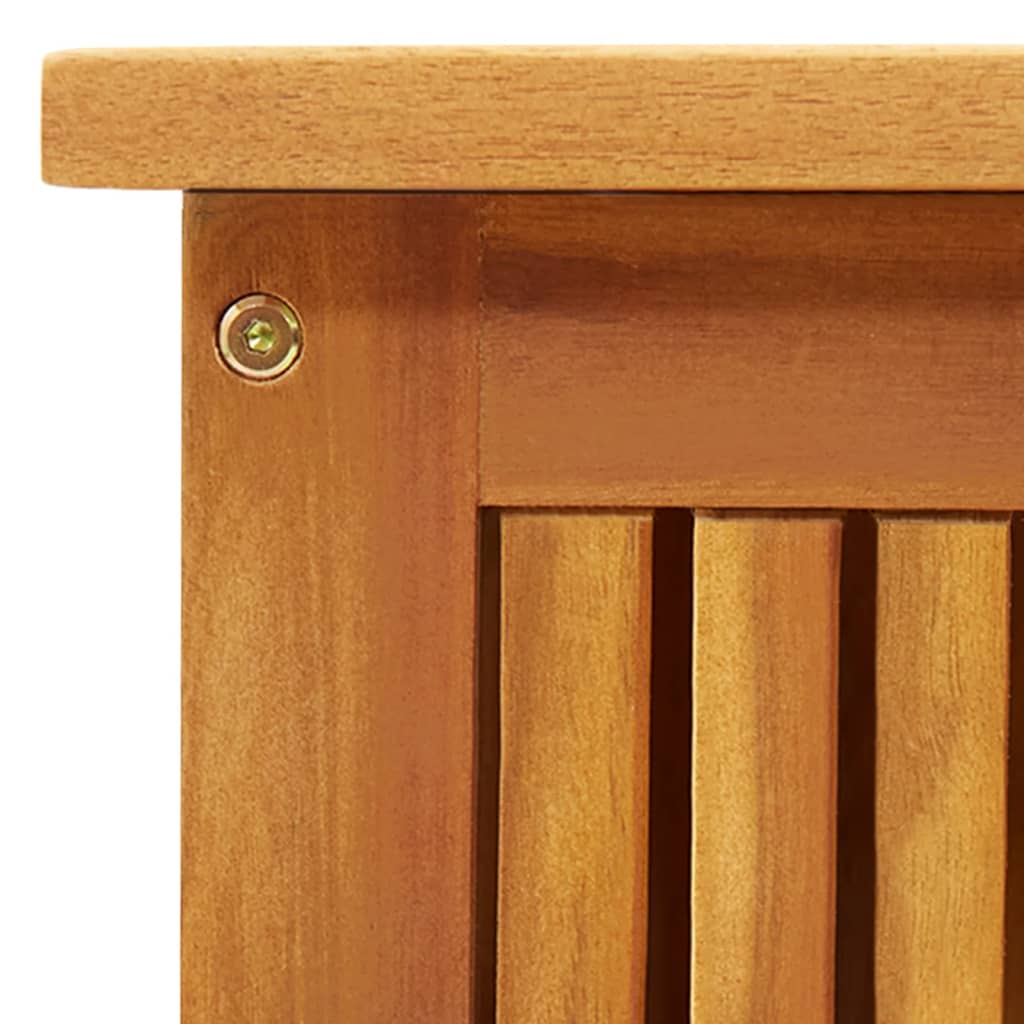 vidaXL - Gartenbox, 113x50x58 cm, Gartenschrank Holz, Gartentruhe, Sitzbank mit Stauraum, Garten Aufbewahrungsbox, Langlebig, Massivholz Akazie