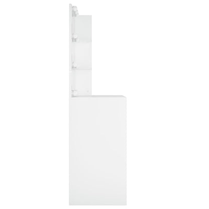 vidaXL Schminktisch mit LED Weiß 60x40x140 cm
