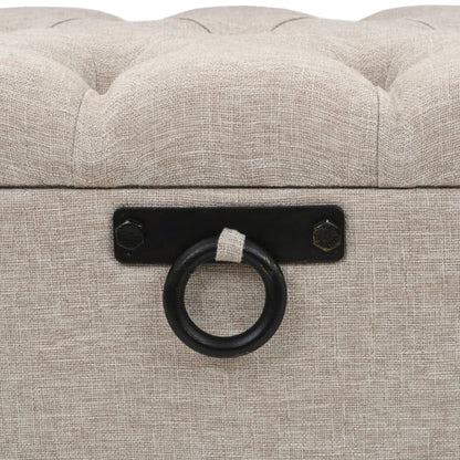 Sitzbank, Sitzbank mit Stauraum, und Rückenlehne,  Bank zum Sitzen, 110 x 52 x 75 cm, Creme Stoff, vidaXL, 6