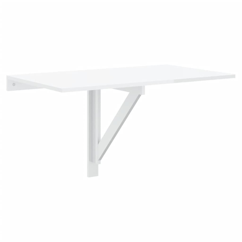 vidaXL - Wand-Klapptisch Hochglanz-Weiß 100x60x56 cm Holzwerkstoff