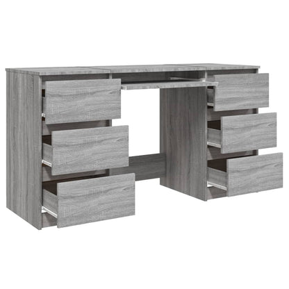 vidaXL - Schreibtisch Grau Sonoma 140x50x77 cm Holzwerkstoff