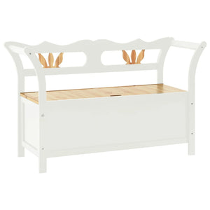 vidaXL - Sitzbank, und Rückenlehne, Bank zum Sitzen, 107x45x75,5 cm, Tragfähigkeit 110 kg, Massivholz Tanne, Weiß, 1 