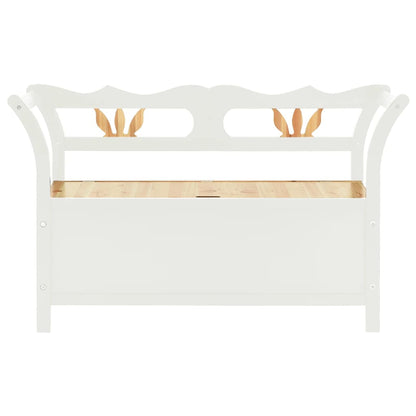 vidaXL - Sitzbank, und Rückenlehne, Bank zum Sitzen, 107x45x75,5 cm, Tragfähigkeit 110 kg, Massivholz Tanne, Weiß, 12