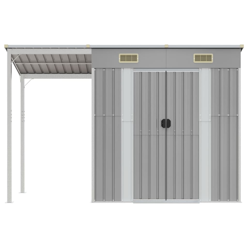 Geräteschuppen, Gartenschrank Wetterfest, Gerätehaus metall, Gartenhaus mit Schleppdach, Outdoor schrank, Stahl, vidaXL, 2