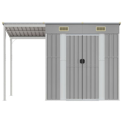 Geräteschuppen, Gartenschrank Wetterfest, Gerätehaus metall, Gartenhaus mit Schleppdach, Outdoor schrank, Stahl, vidaXL, 2