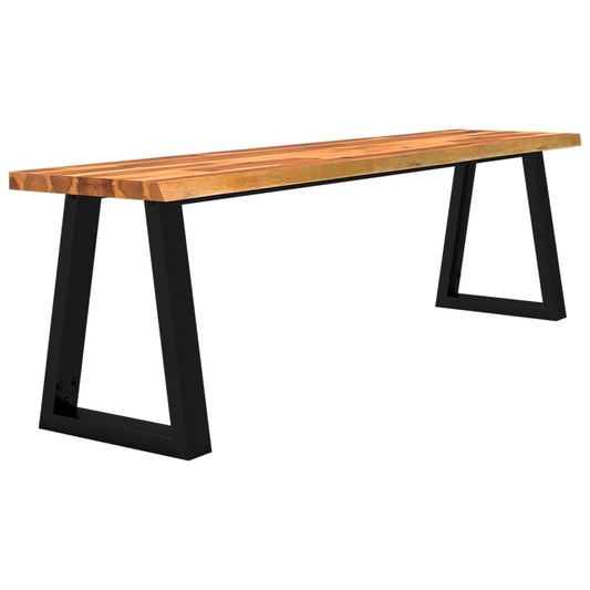 Sitzbank, Bank Baumkante, Bank zum Sitzen, 160 × 35 × 45 cm, Massivholz Akazie, vidaXL, 2