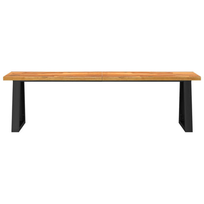 Sitzbank, Bank Baumkante, Bank zum Sitzen, 160 × 35 × 45 cm, Massivholz Akazie, vidaXL, 3