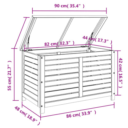 vidaXL Gartenbox 90x48x55 cm Massivholz Akazie