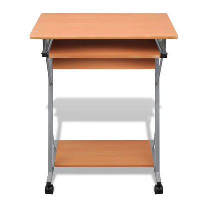 Bürotisch, Laptoptisch, Laptoptisch Höhenverstellbar, Stehpult, Laptoptisch mit Rollen, braun, vidaXL, 2