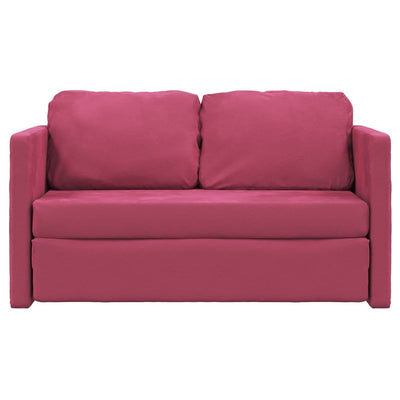 Bodensofa, Bodensofa mit Schlaffunktion, Weinrot ,122x204x55 cm, Samt, vidaXL, bodensofa kaufen