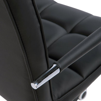 Bürostuhl, Ergonomischer Bürostuhl, Drehstuhl, Schreibtischstuhl, Kosmetikhocker Rollhocker Arbeitshocker Chefsessel, HOMCOM, 6