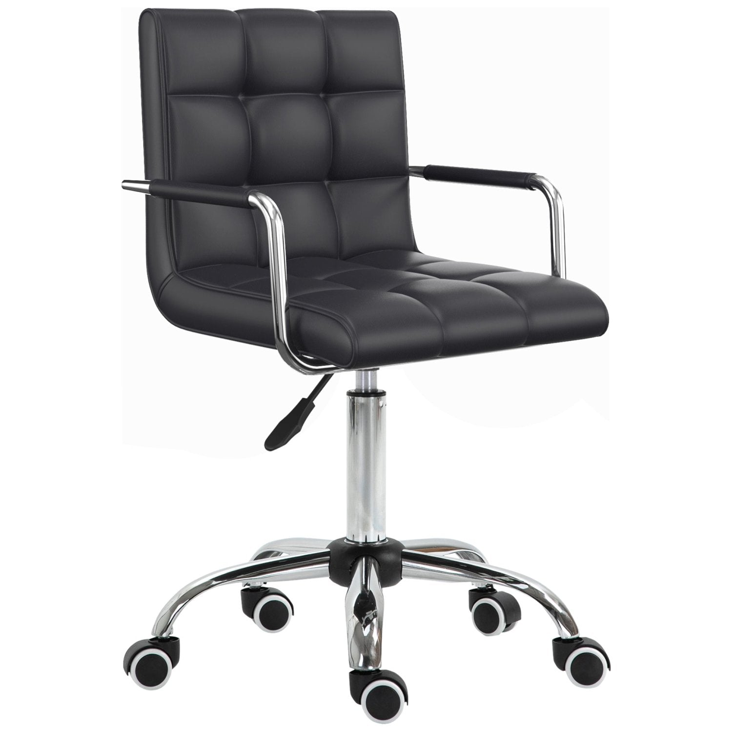 Bürostuhl, Ergonomischer Bürostuhl, Drehstuhl, Schreibtischstuhl, Kosmetikhocker Rollhocker Arbeitshocker Chefsessel, HOMCOM, 7