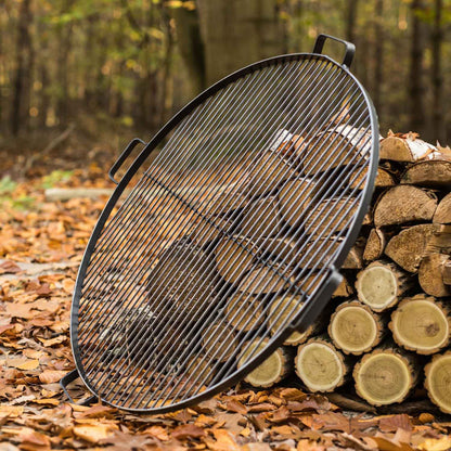 Grillrost mit 4 Griffen aus Rohstahl für Feuerschale - Dia. 80cm, Cook King, 6