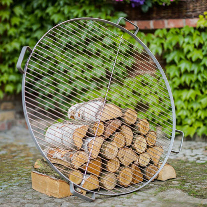 Grillrost mit 4 Griffen aus Edelstahl für Feuerschale - Dia. 60cm, Cook King, 2