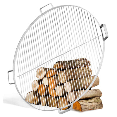 Grillrost mit 4 Griffen aus Edelstahl für Feuerschale - Dia. 60cm, Cook King, 1