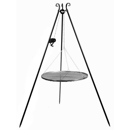Schwenkgrill 180 cm - Grillrost aus Rohstahl + Kurbel - Dia. 60cm, Cook King, 1