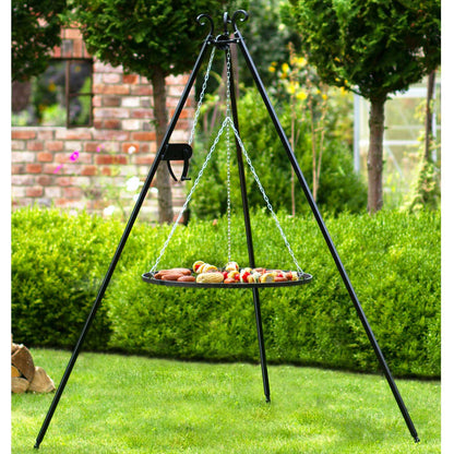 Schwenkgrill 180 cm - Grillrost aus Rohstahl + Kurbel - Dia. 80cm, Cook King, 2