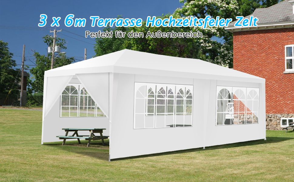 Faltpavillon, Faltpavillon 3x6, Gartenpavillon, Stabile zelte, Garten zelt, Party pavillon, Bierzelt, Garten zelt, Costway, 7