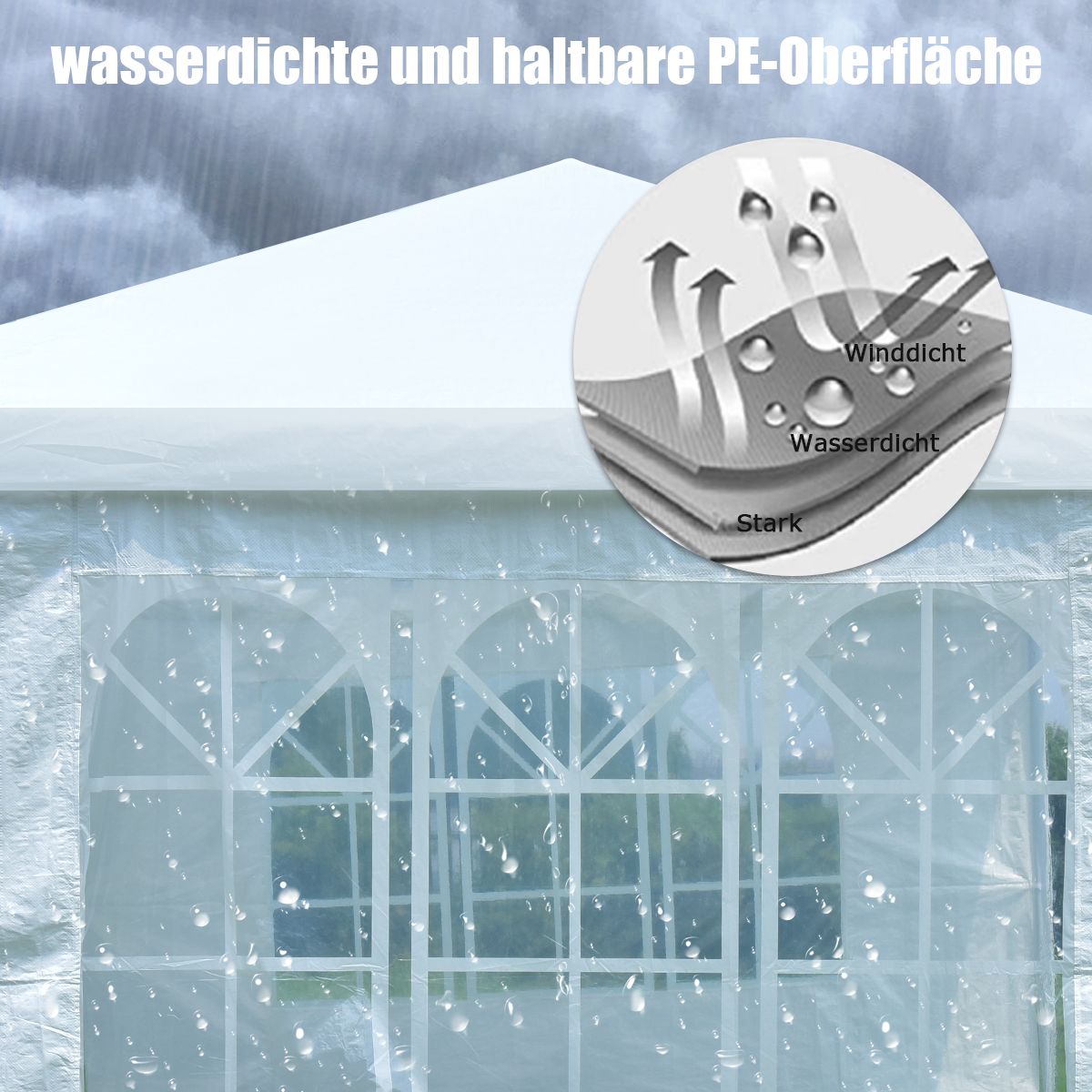 Faltpavillon, Faltpavillon 3x6, Gartenpavillon, Stabile zelte, Garten zelt, Party pavillon, Bierzelt, Garten zelt, Costway, 8