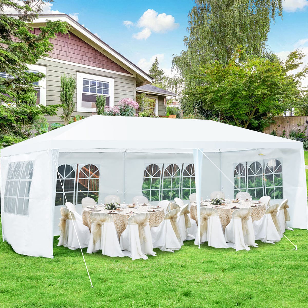 Faltpavillon, Faltpavillon 3x6, Gartenpavillon, Stabile zelte, Garten zelt, Party pavillon, Bierzelt, Garten zelt, Costway, 3