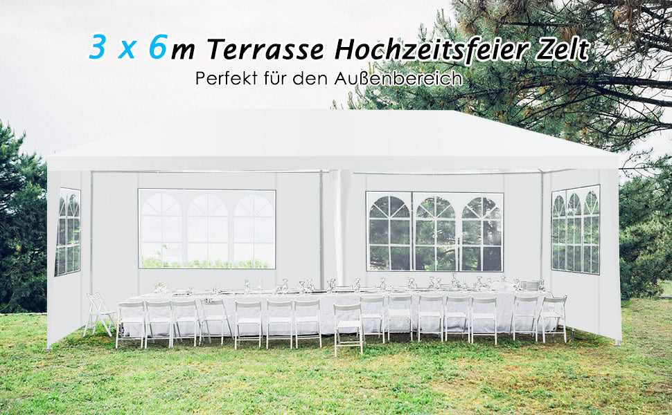 Faltpavillon, Faltpavillon 3x6, Gartenpavillon, Stabile zelte, Garten zelt, Party pavillon, Bierzelt, Garten zelt, Costway, 4