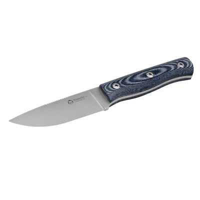 EDC Messer, mit Drop-Point-Klinge und Denim-Micarta-Griff, M390 Stahl, Maserin Path, 1
