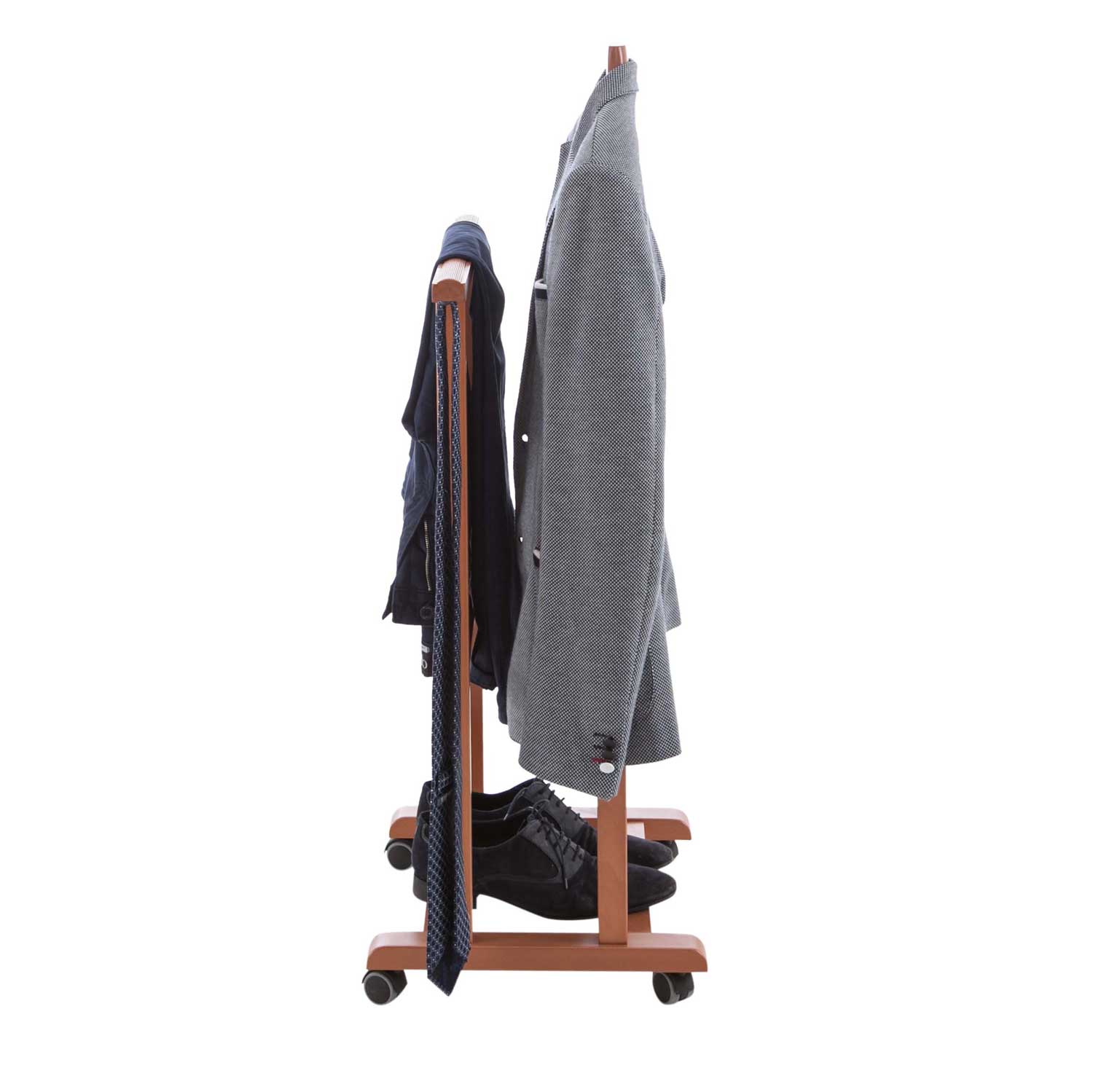 Herrendiener, Kleiderständer Holz, Schlafzimmer Diener MIRANO, 1 Kleiderbügel, Hosenständer und Ablagefläche, ARIT, 4