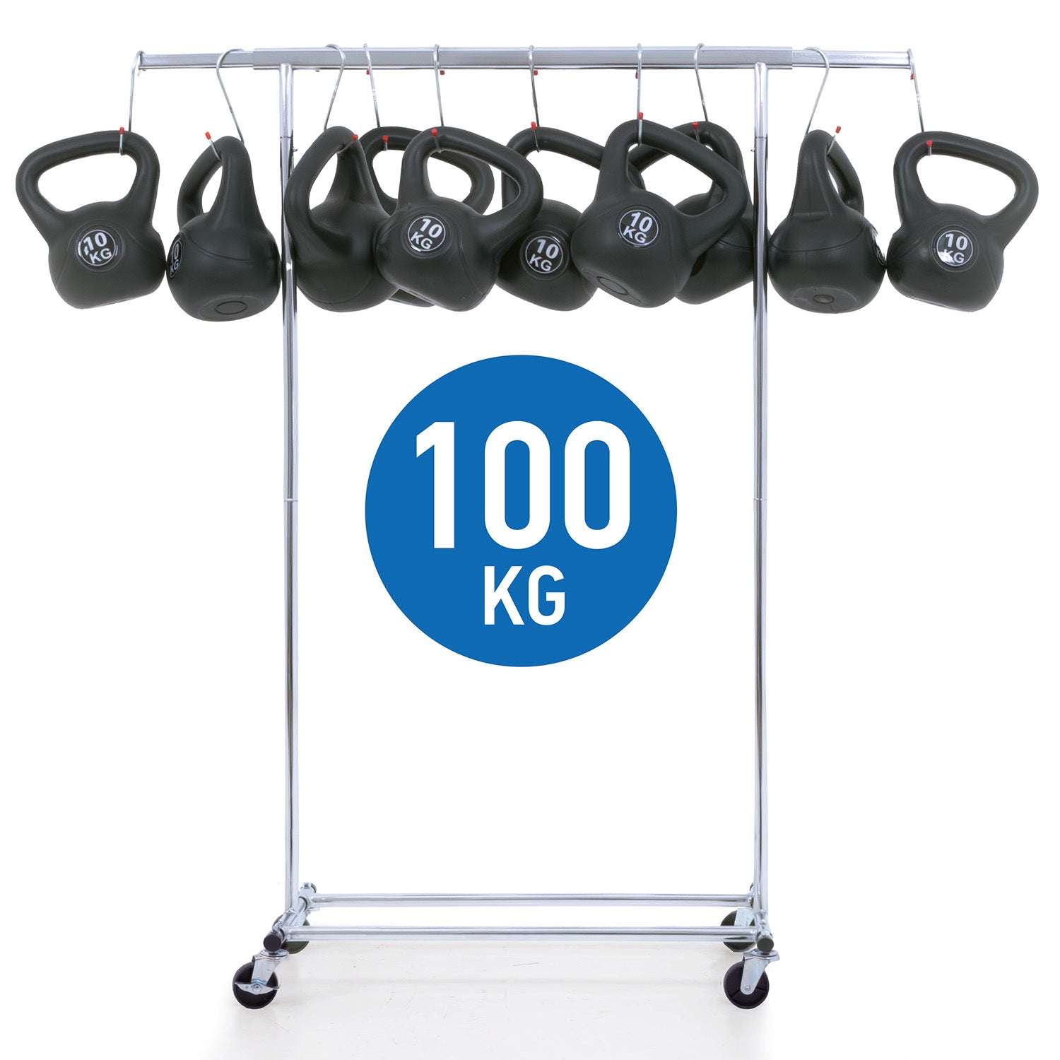 Kleiderständer, Kleidertänder Stabil, Kleiderständer auf Rollen, Rollgarderobe, Schwerlast Kleiderständer, Tatkraft Danko, 2